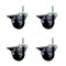 Service Caster 3 Inch Phenolic Wheel Swivel 34 Inch Threaded Stem Caster Set with Brake SCC SCC-TS20S314-PHR-PLB-34212-4 - alternate 1